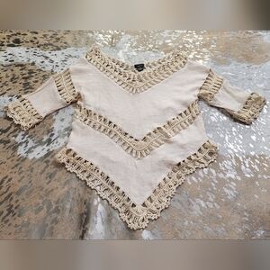 Rue21 Cream Crochet Accent Women's Blouse
